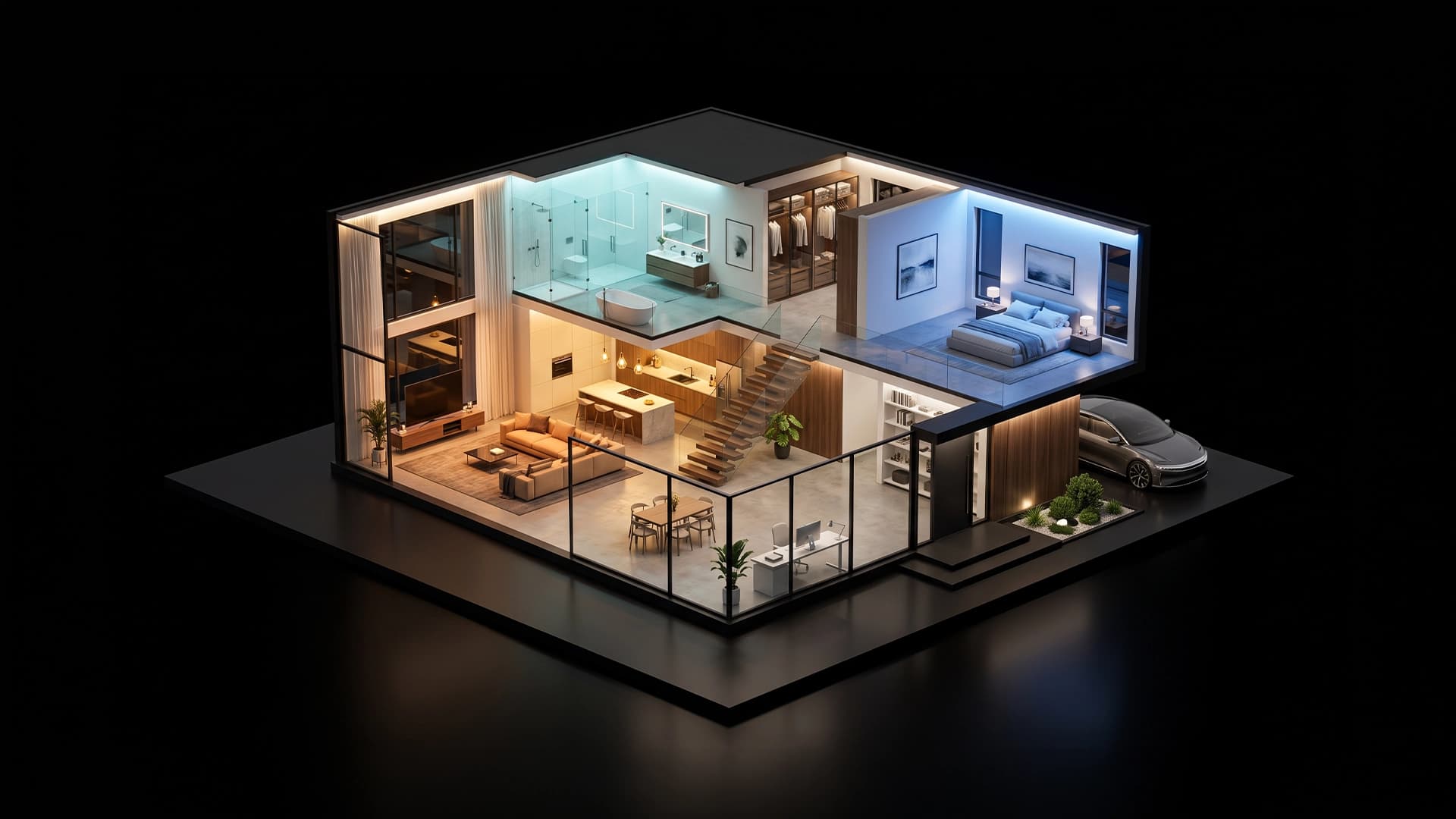 High-end smart home biometric access control interface